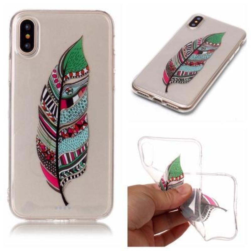 Printy átlátszó zselés tok iPhone X készülékhez - toll - átlátszó