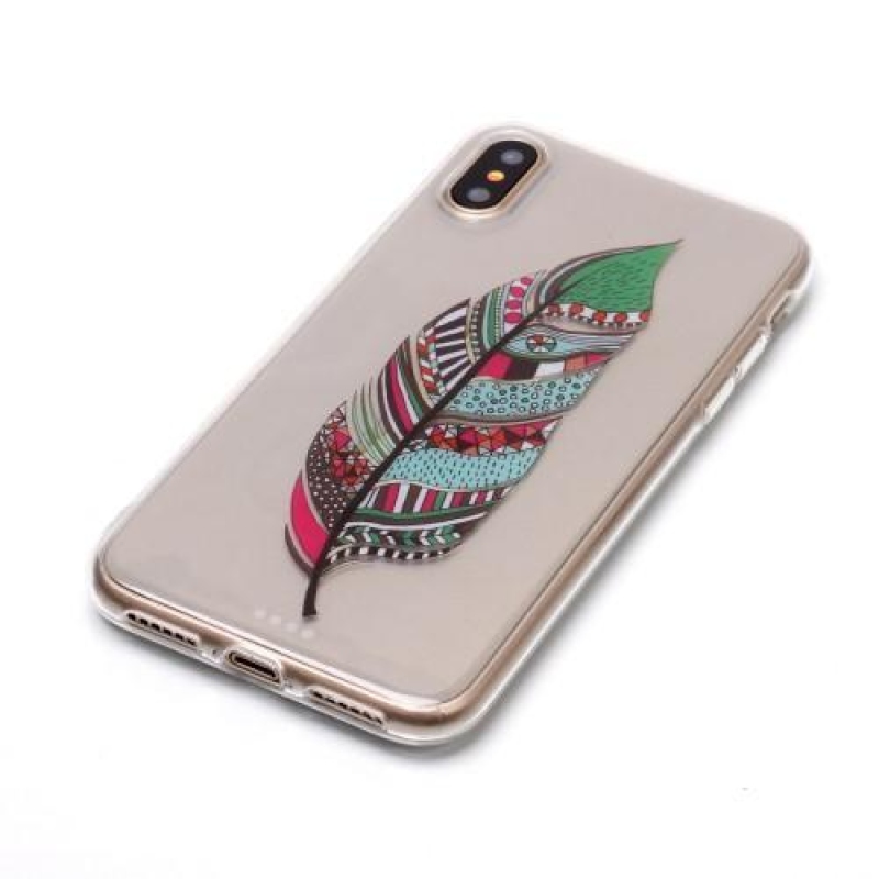 Printy átlátszó zselés tok iPhone X készülékhez - toll - átlátszó