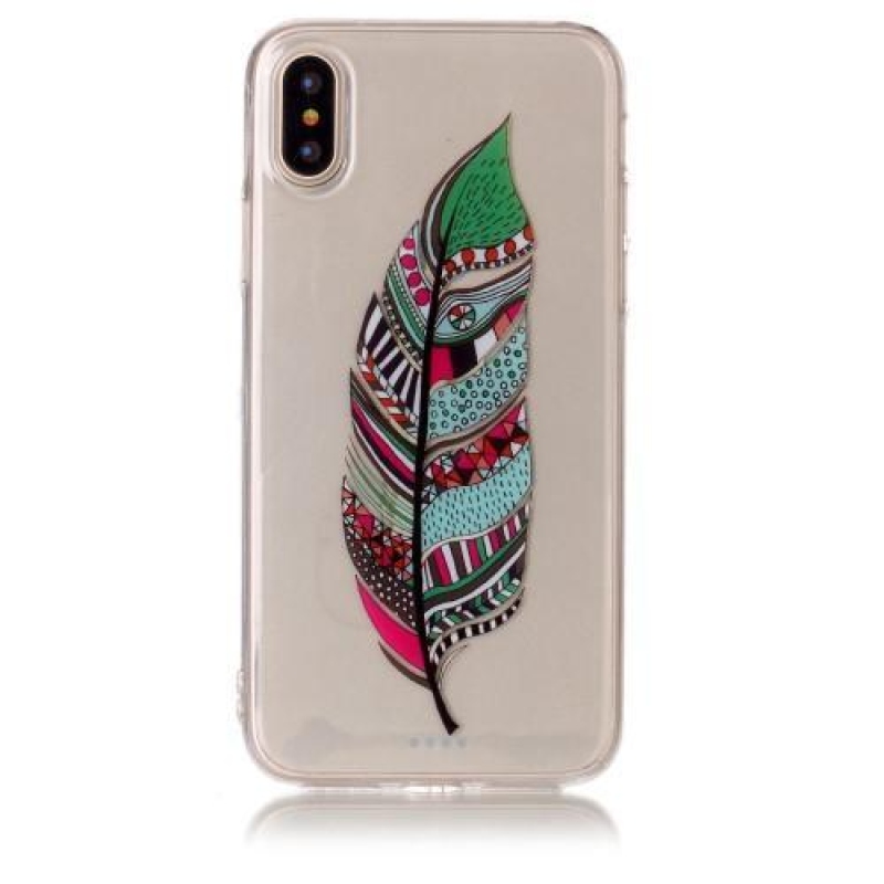 Printy átlátszó zselés tok iPhone X készülékhez - toll - átlátszó