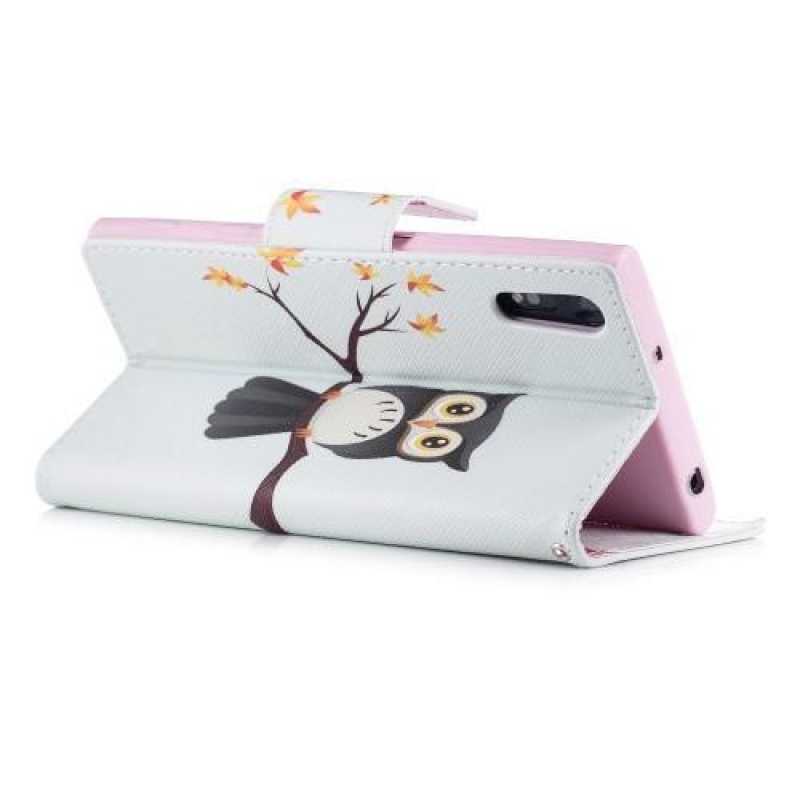 Printy PU bőr könyv tok Sony Xperia XZ-hez - bagoly egy ágon