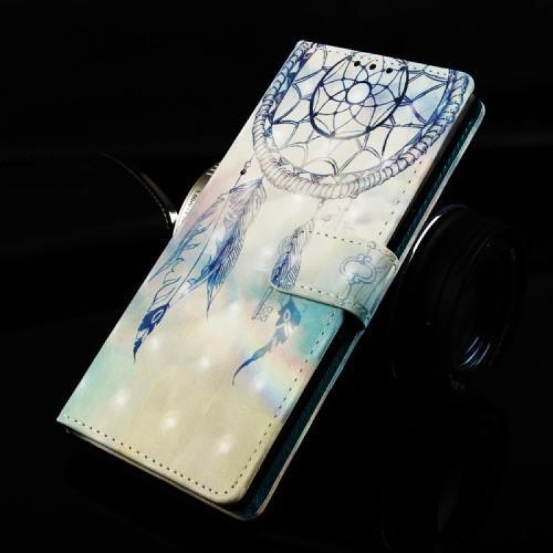 Printy PU bőr pénztárca tok Samsung Galaxy A70 - tollas álomfogó