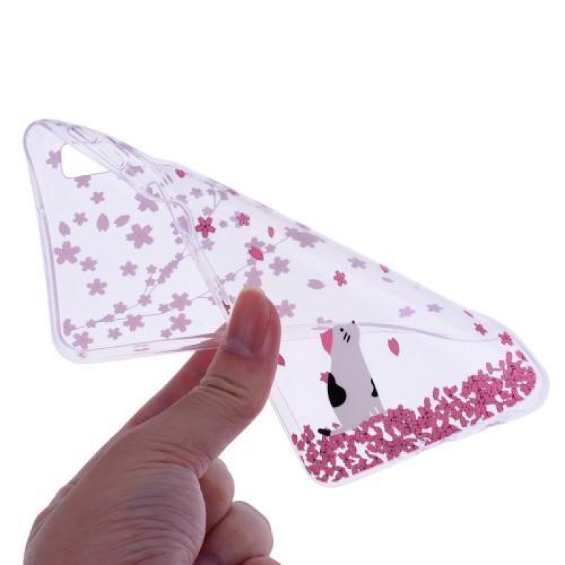 Printy szilikon tok mobiltelefonra Samsung Galaxy A7 (2018) - virágok és macska