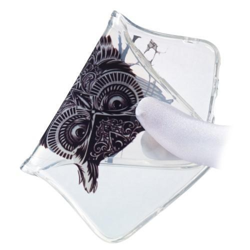 Printy szilikon tok Samsung Galaxy A40 készülékhez - fekete bagoly