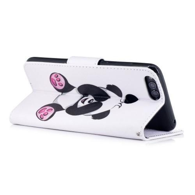 Printy felpattintható pénztárca tok a Honor 7X-hez - panda