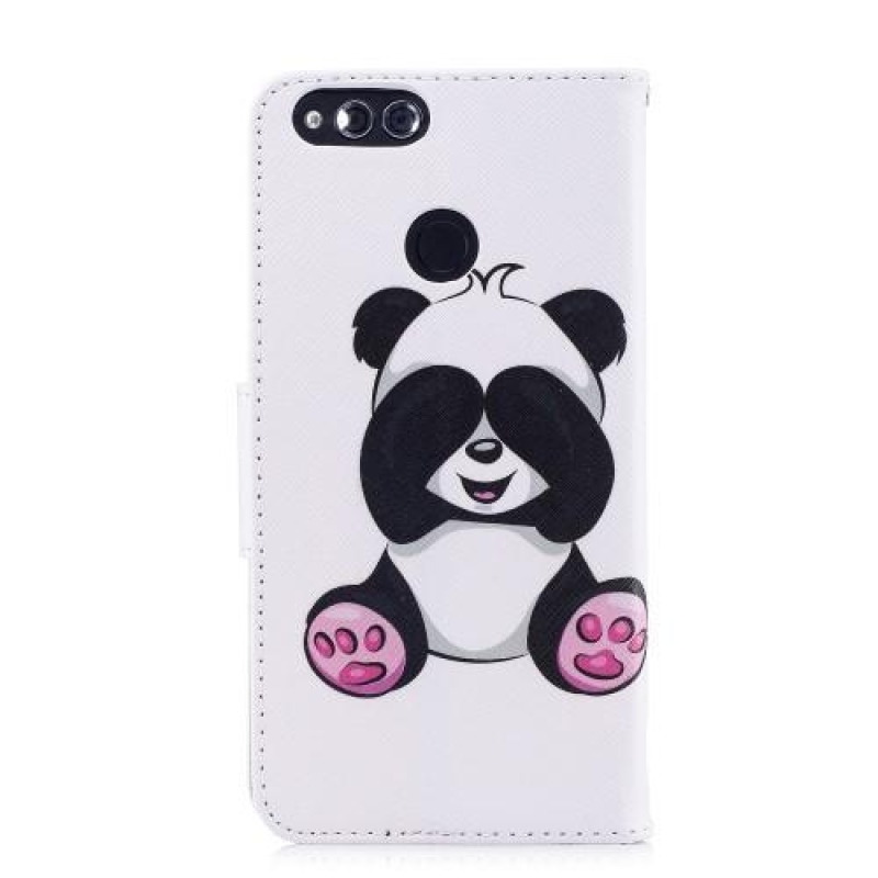 Printy felpattintható pénztárca tok a Honor 7X-hez - panda