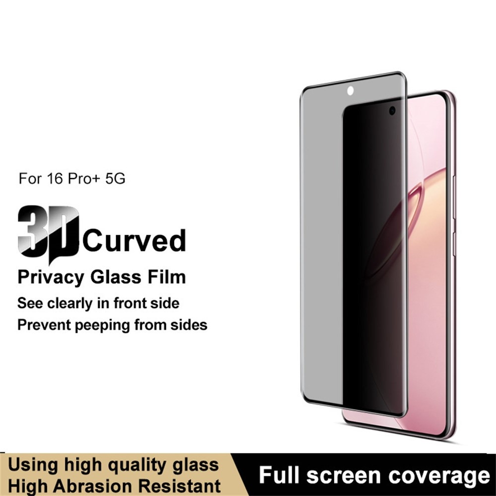 Teljes képernyős, edzett üveg (csak a széleken ragasztva) a Realme 16 Pro+ 5G-nél