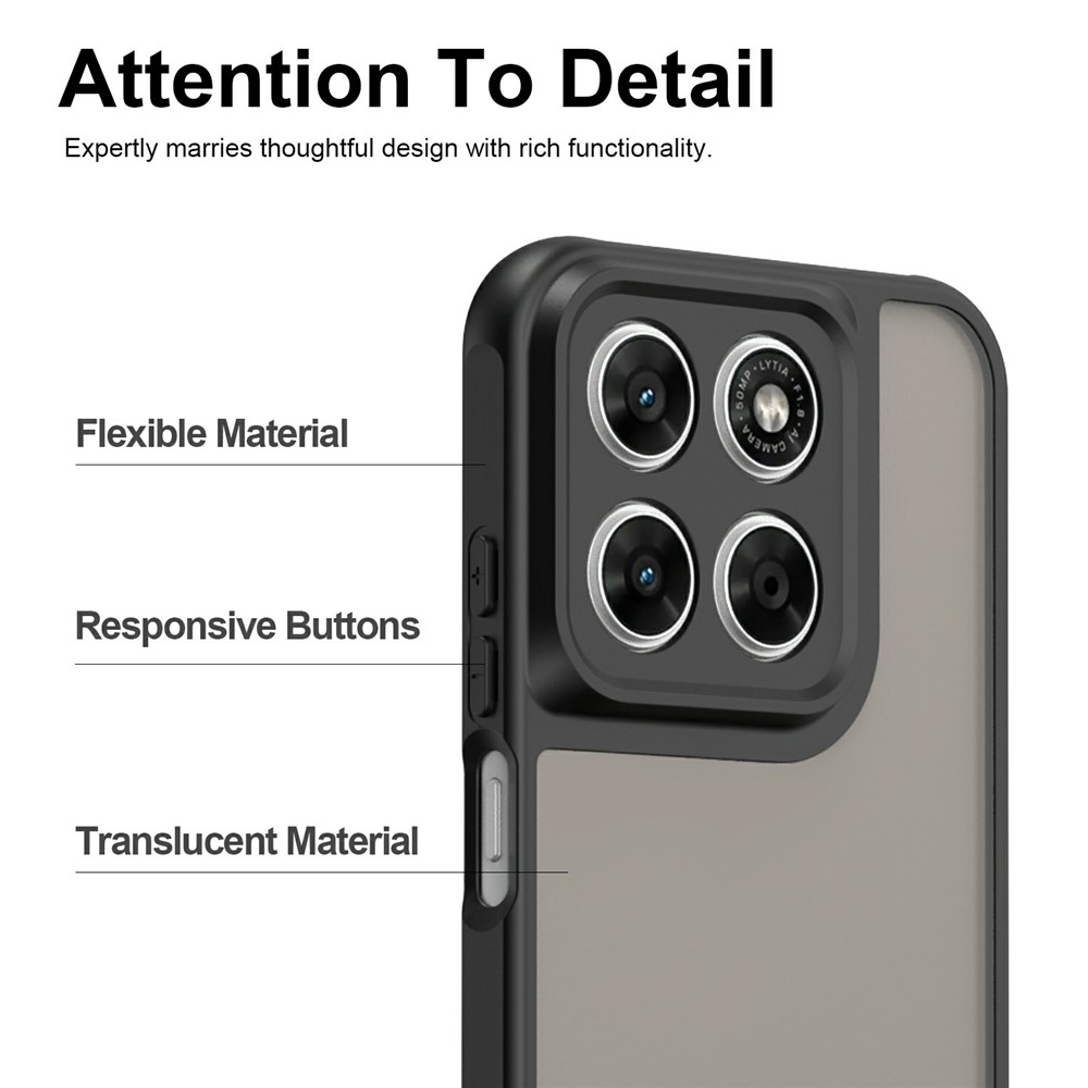 Proof merev hátú gél tok a Motorola Moto G87 5G/G77 5G/G67 5G készülékekhez – fekete