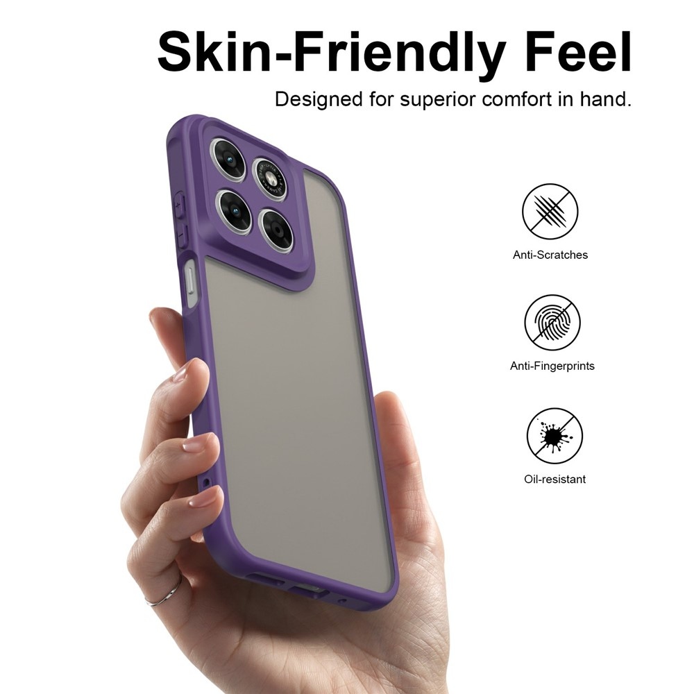 Proof merev hátú gél tok a Motorola Moto G87 5G/G77 5G/G67 5G készülékekhez – lila