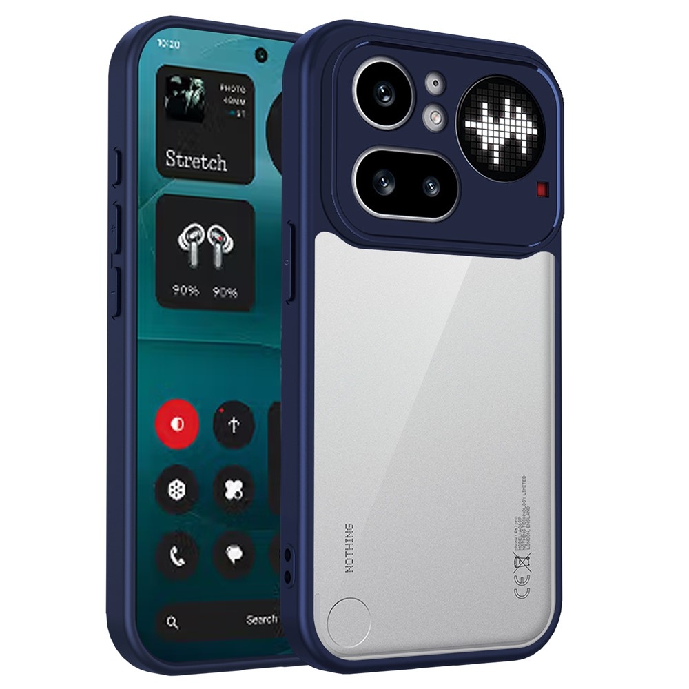 Gél tok kemény hátlappal a Nothing Phone (4a) Pro készülékhez - kék