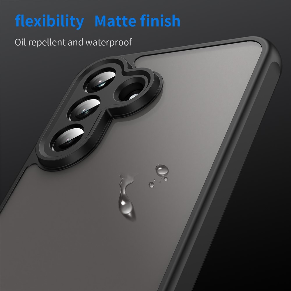 Zselés tok kemény hátlappal Samsung Galaxy A37 5G - fekete