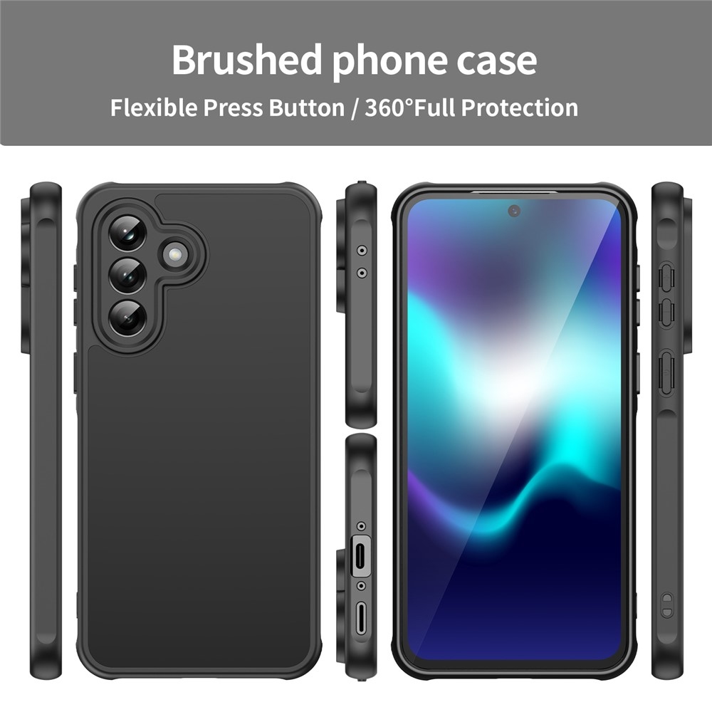 Gél tok kemény hátlappal Samsung Galaxy A37 5G - fekete/fekete - fekete / fekete