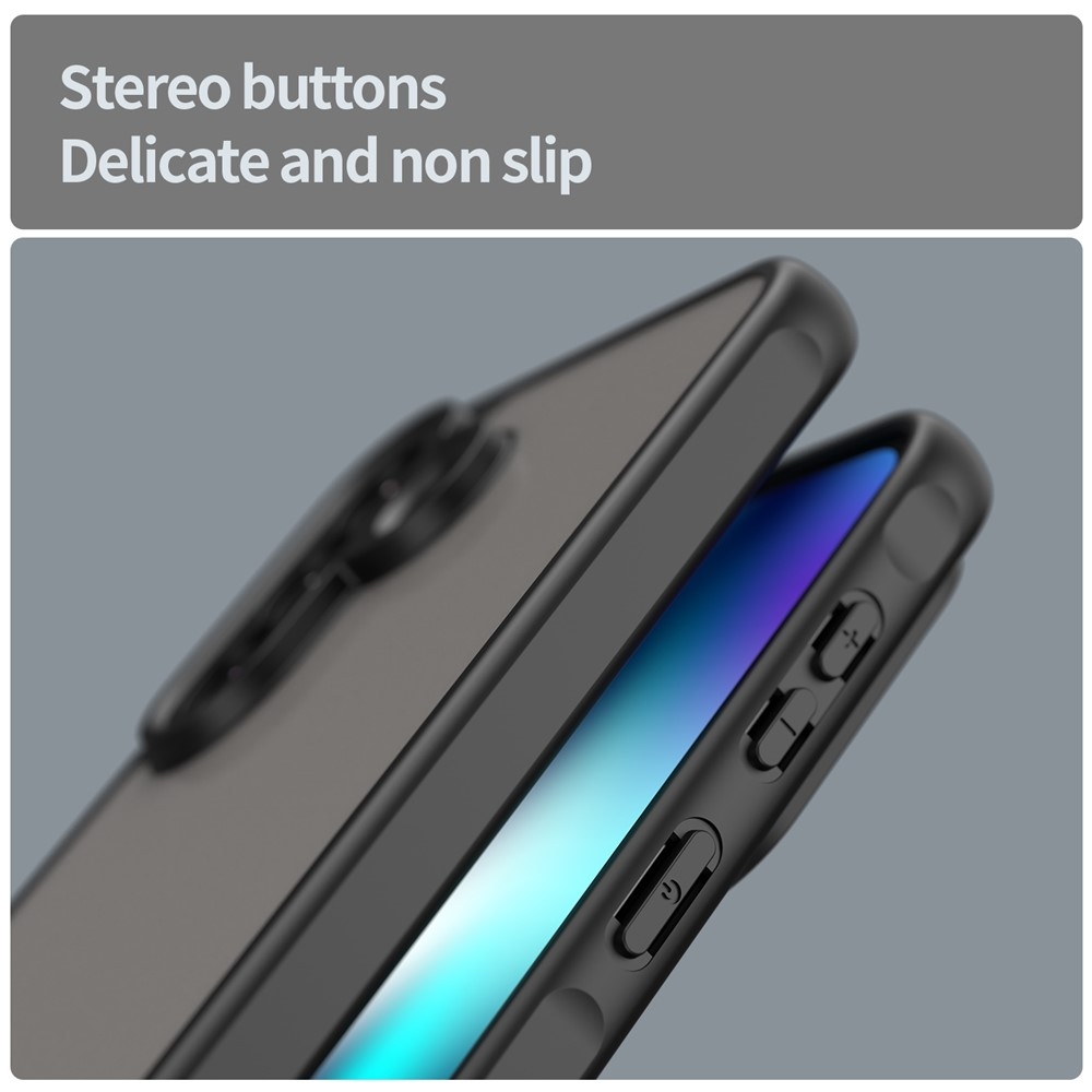 Zselés tok kemény hátlappal Samsung Galaxy A37 5G - fekete