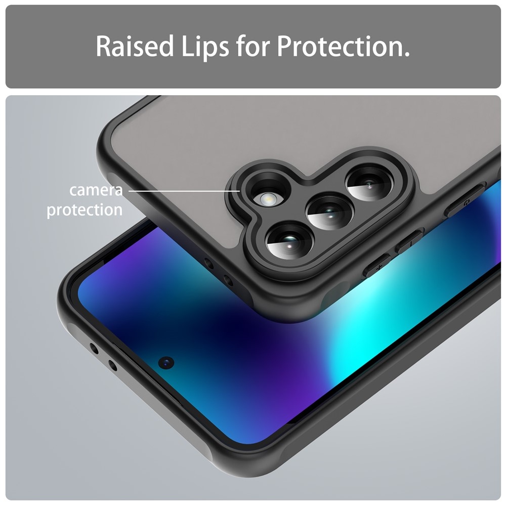 Zselés tok kemény hátlappal Samsung Galaxy A37 5G - fekete