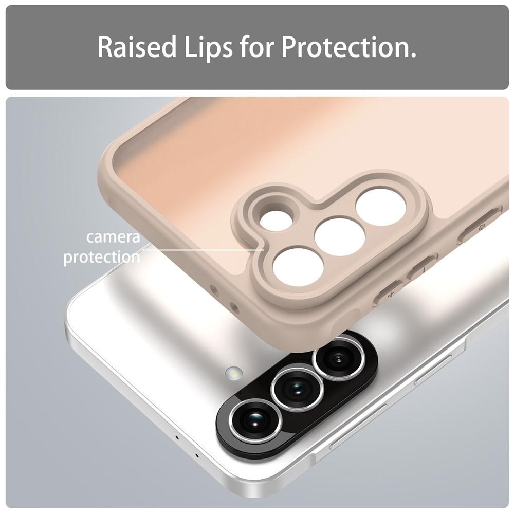 Gél tok kemény hátlappal Samsung Galaxy A37 5G - narancssárga színben