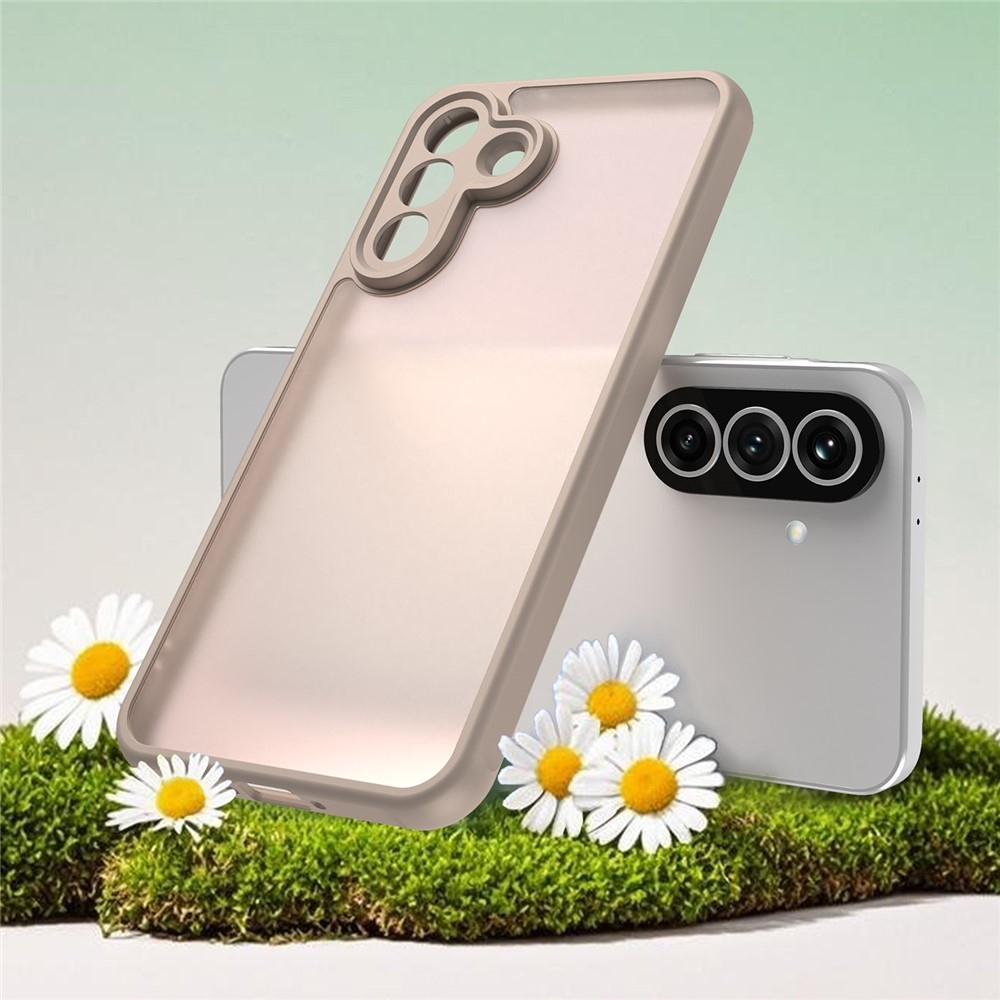 Gél tok kemény hátlappal Samsung Galaxy A37 5G - narancssárga színben