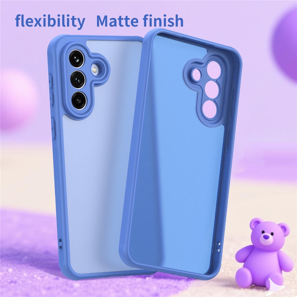 Gél tok kemény hátlappal Samsung Galaxy A37 5G - világoskék színben