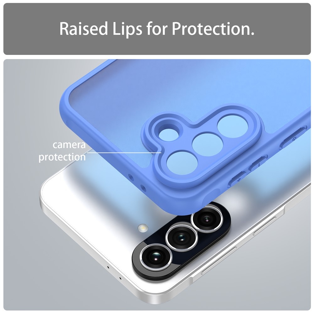 Gél tok kemény hátlappal Samsung Galaxy A37 5G - világoskék színben