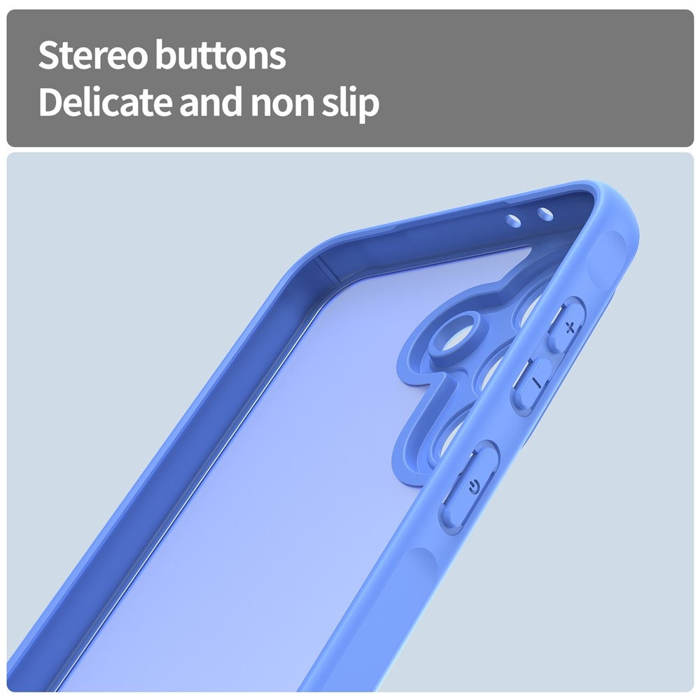 Gél tok kemény hátlappal Samsung Galaxy A37 5G - világoskék színben