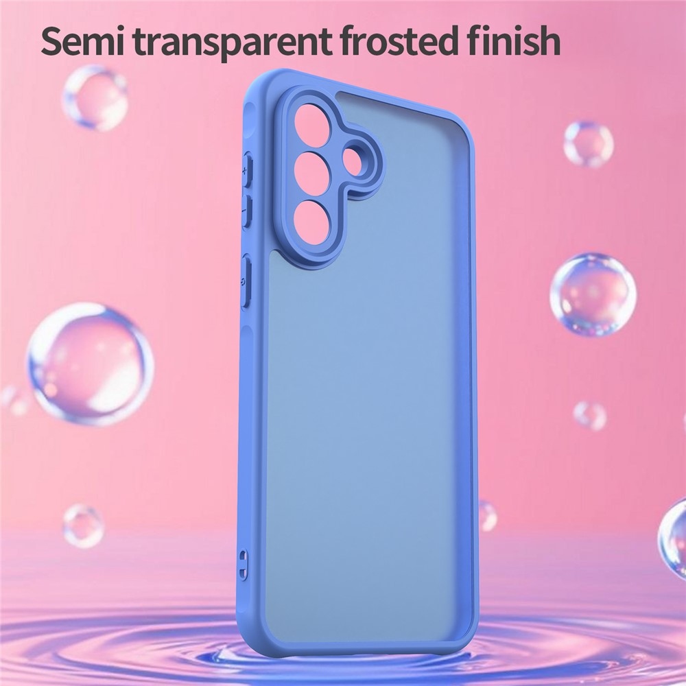 Gél tok kemény hátlappal Samsung Galaxy A37 5G - világoskék színben