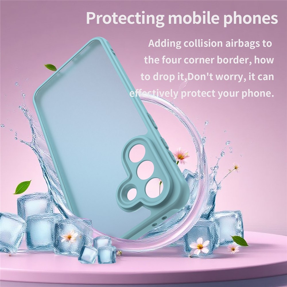 Zselés tok kemény hátlappal Samsung Galaxy A37 5G - világoszöld