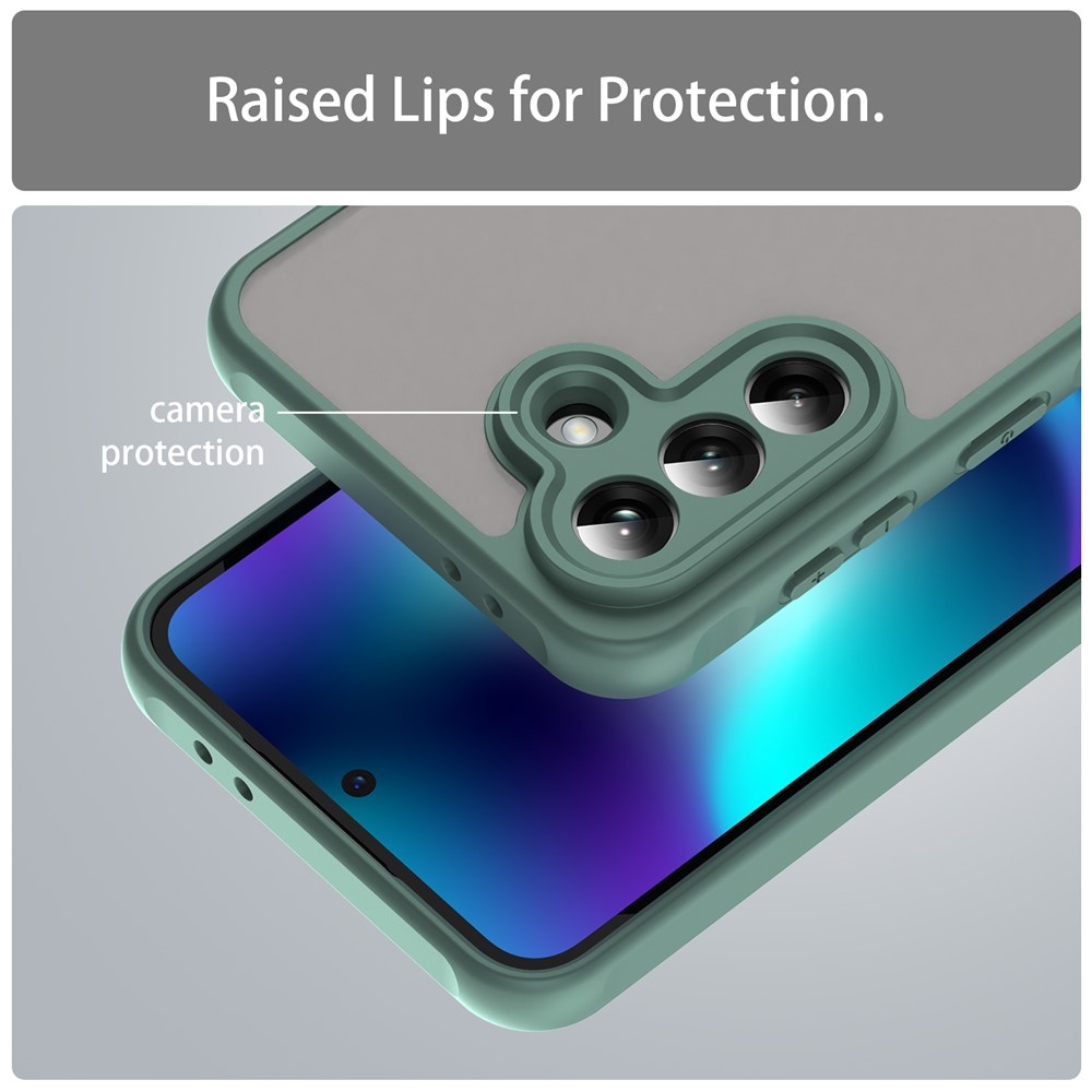 Zselés tok kemény hátlappal Samsung Galaxy A37 5G - zöld