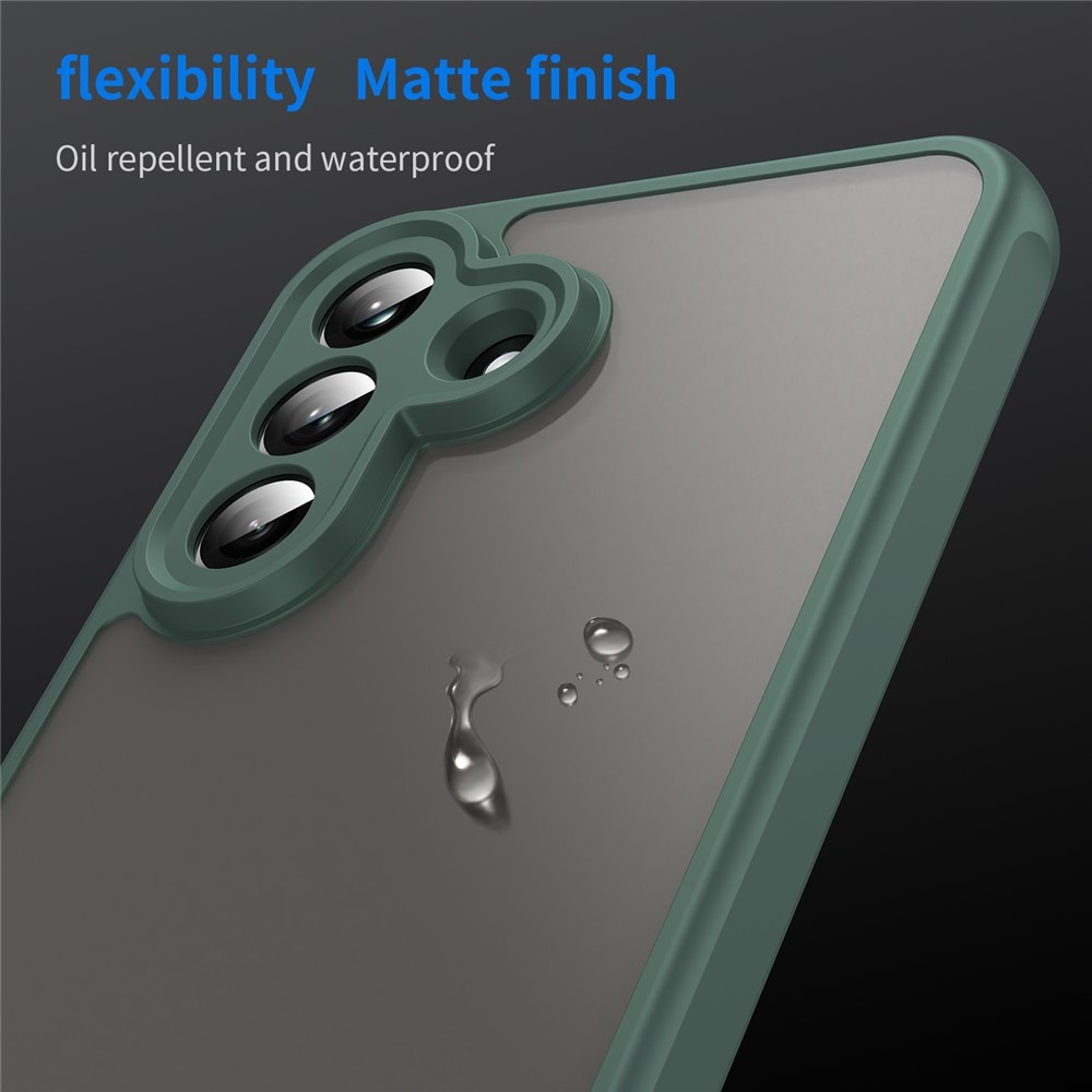 Zselés tok kemény hátlappal Samsung Galaxy A37 5G - zöld