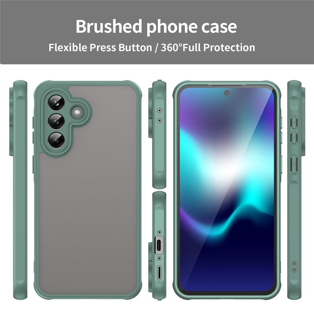 Zselés tok kemény hátlappal Samsung Galaxy A37 5G - zöld