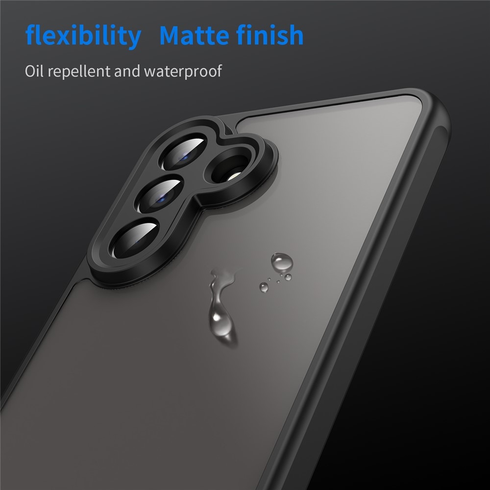 Zselés tok kemény hátlappal Samsung Galaxy A57 5G készülékhez - fekete