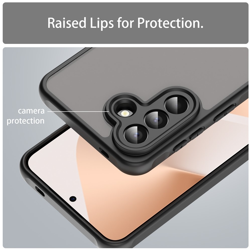 Zselés tok kemény hátlappal Samsung Galaxy A57 5G készülékhez - fekete