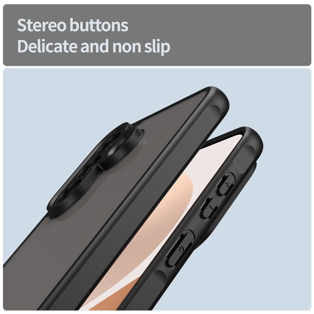 Zselés tok kemény hátlappal Samsung Galaxy A57 5G készülékhez - fekete