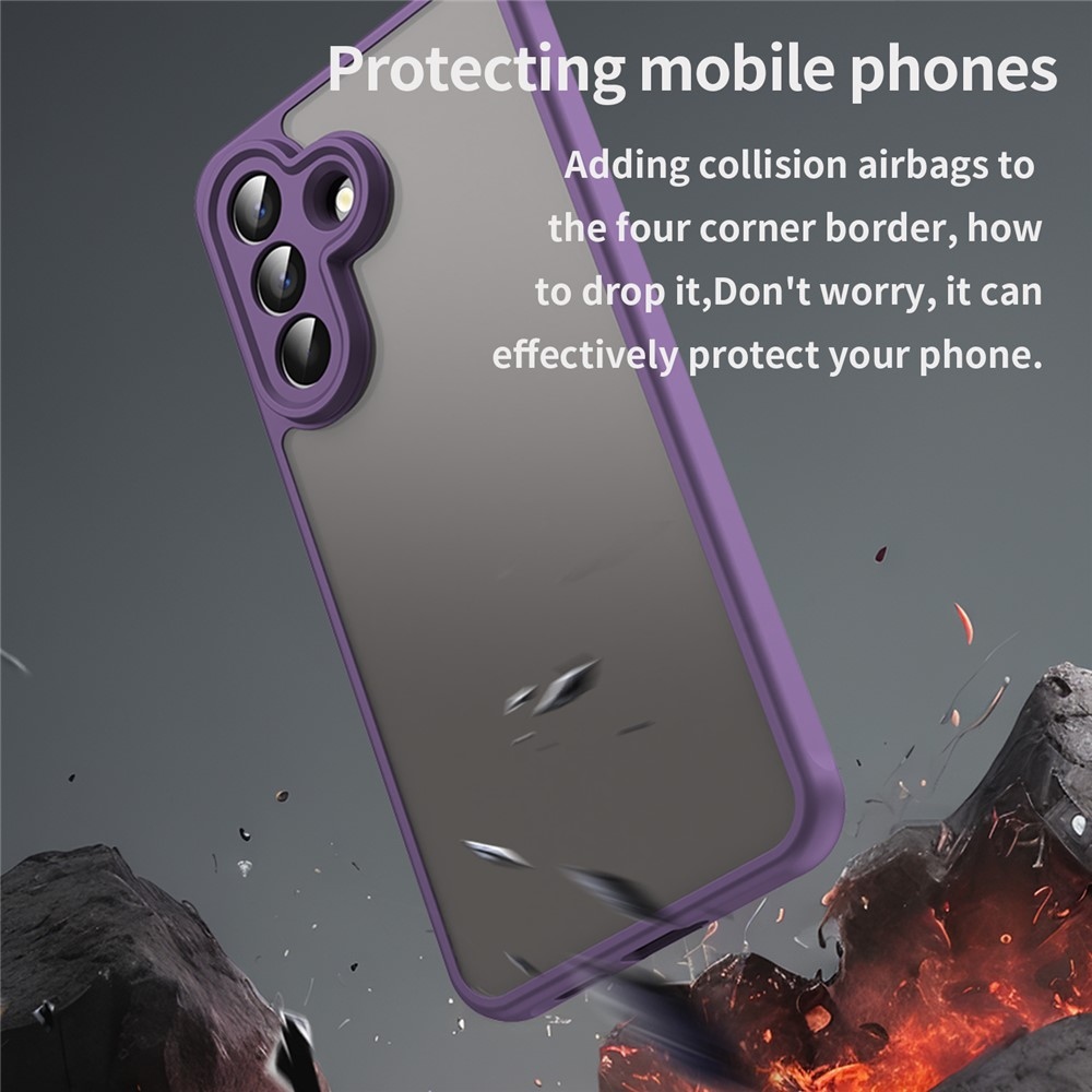 Zselés tok kemény hátlappal Samsung Galaxy A57 5G - lila