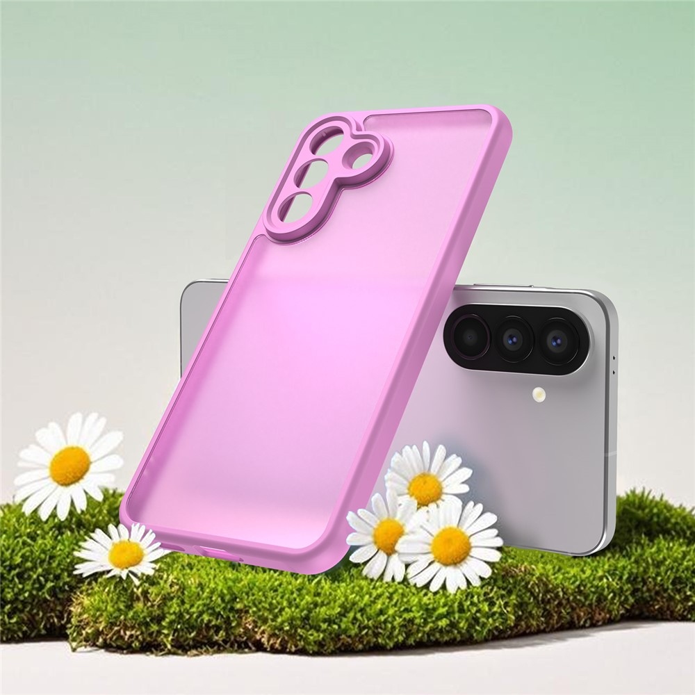 Zselés tok kemény hátlappal Samsung Galaxy A57 5G - világos lila