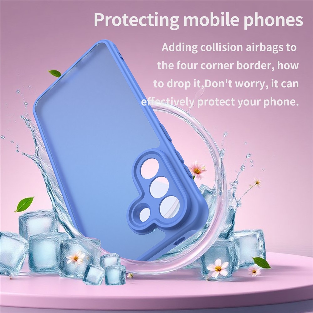 Zselés tok kemény hátlappal Samsung Galaxy A57 5G - világoskék