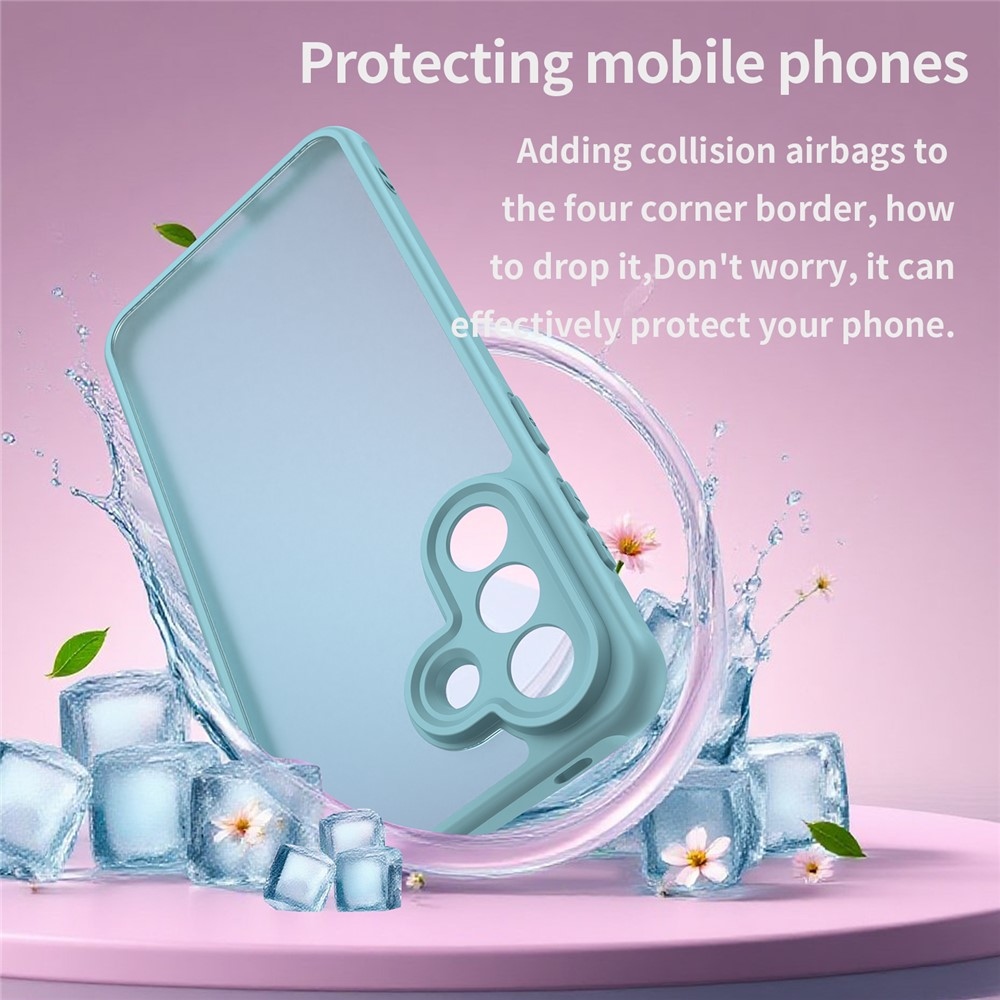 Zselés tok kemény hátlappal Samsung Galaxy A57 5G - világoszöld