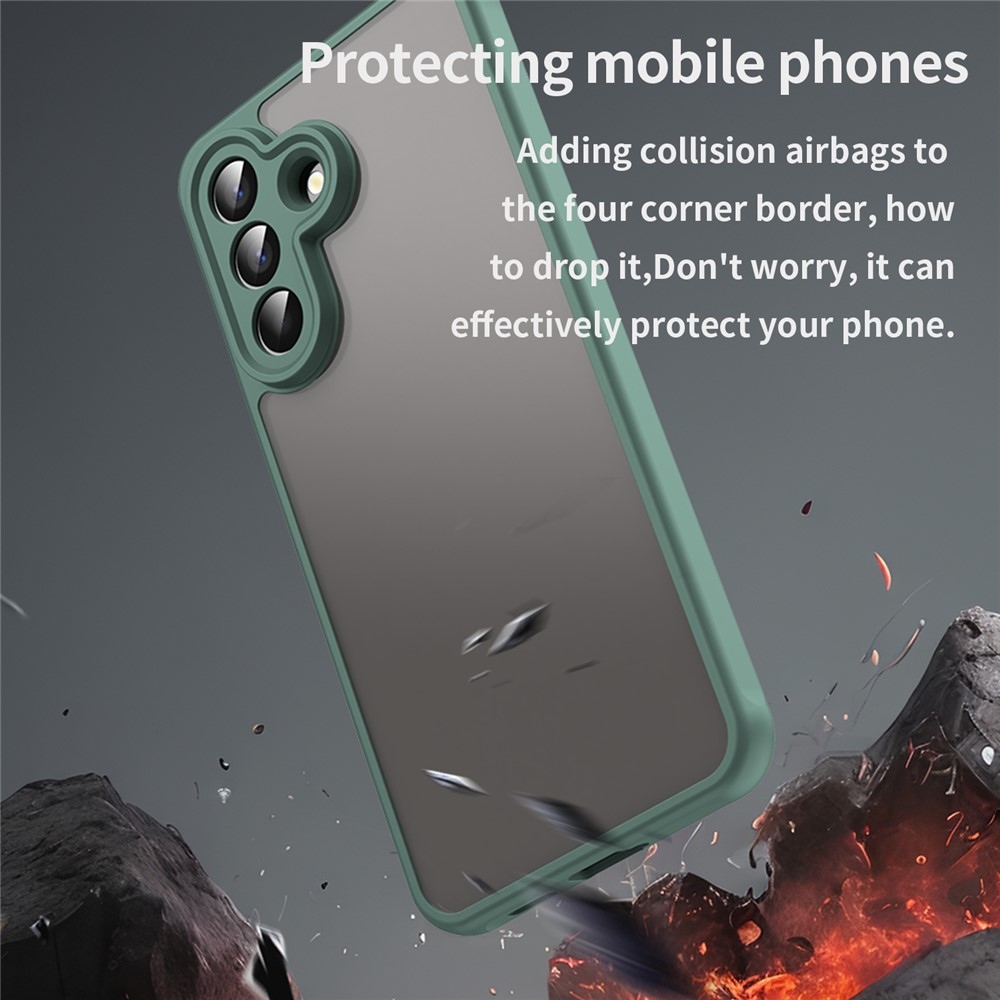 Zselés tok kemény hátlappal Samsung Galaxy A57 5G - zöld