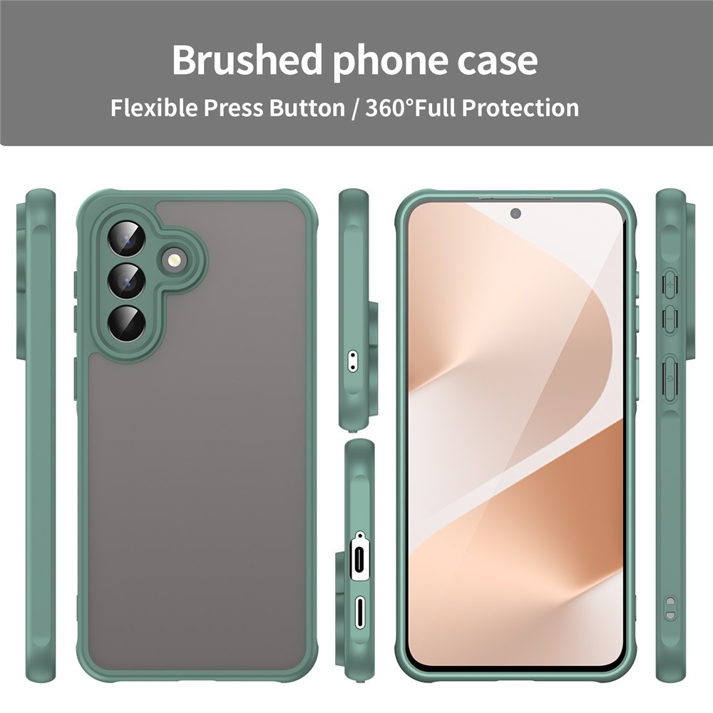 Zselés tok kemény hátlappal Samsung Galaxy A57 5G - zöld