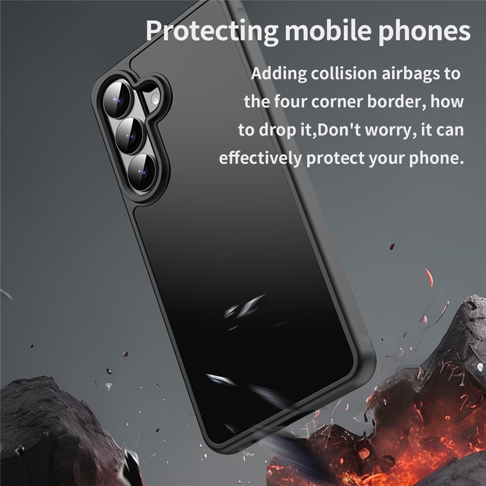 Proof gél tok fix hátlappal Samsung Galaxy S26-hoz - fekete/fekete