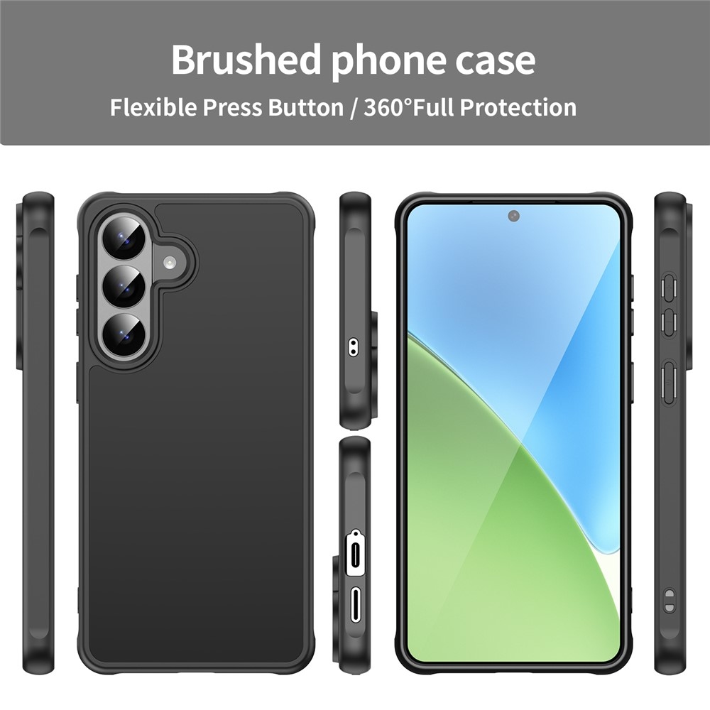 Proof gél tok fix hátlappal Samsung Galaxy S26-hoz - fekete/fekete