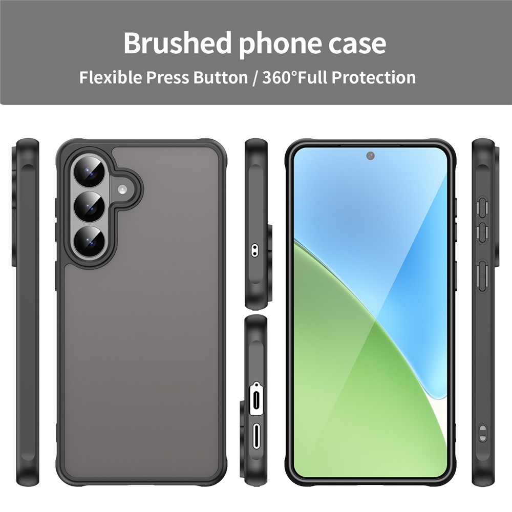 Gél tok kemény hátlappal Samsung Galaxy S26 készülékhez - fekete