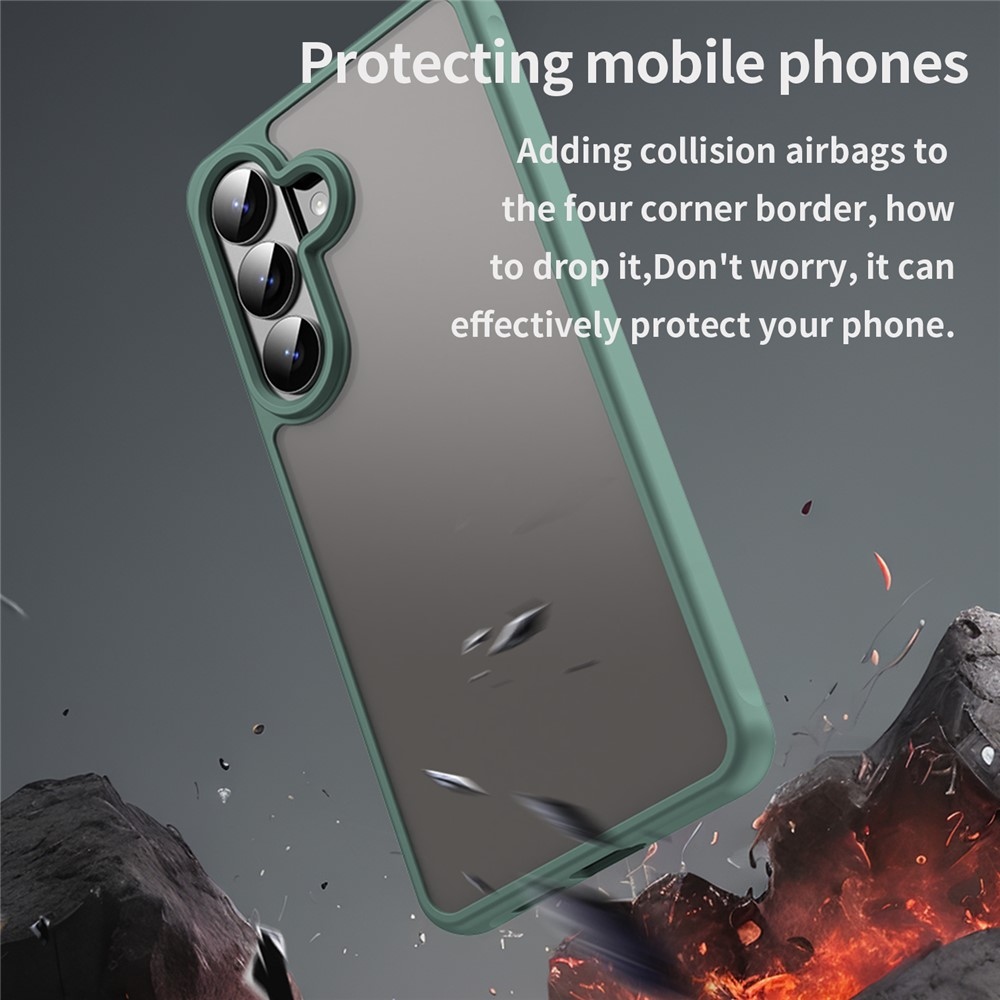 Gél tok kemény hátlappal Samsung Galaxy S26 készülékhez - zöld