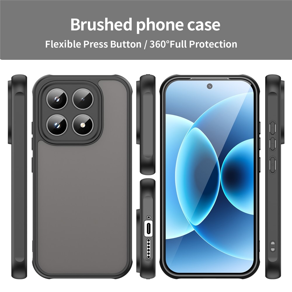 Gél tok fix hátlappal a Xiaomi 17-hez - fekete