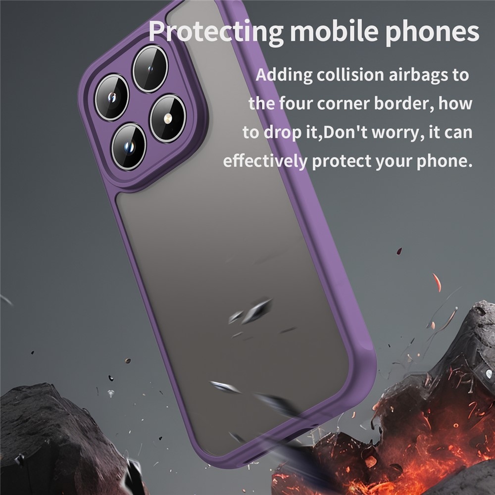 Gél tok fix hátlappal a Xiaomi 17-hez - lila