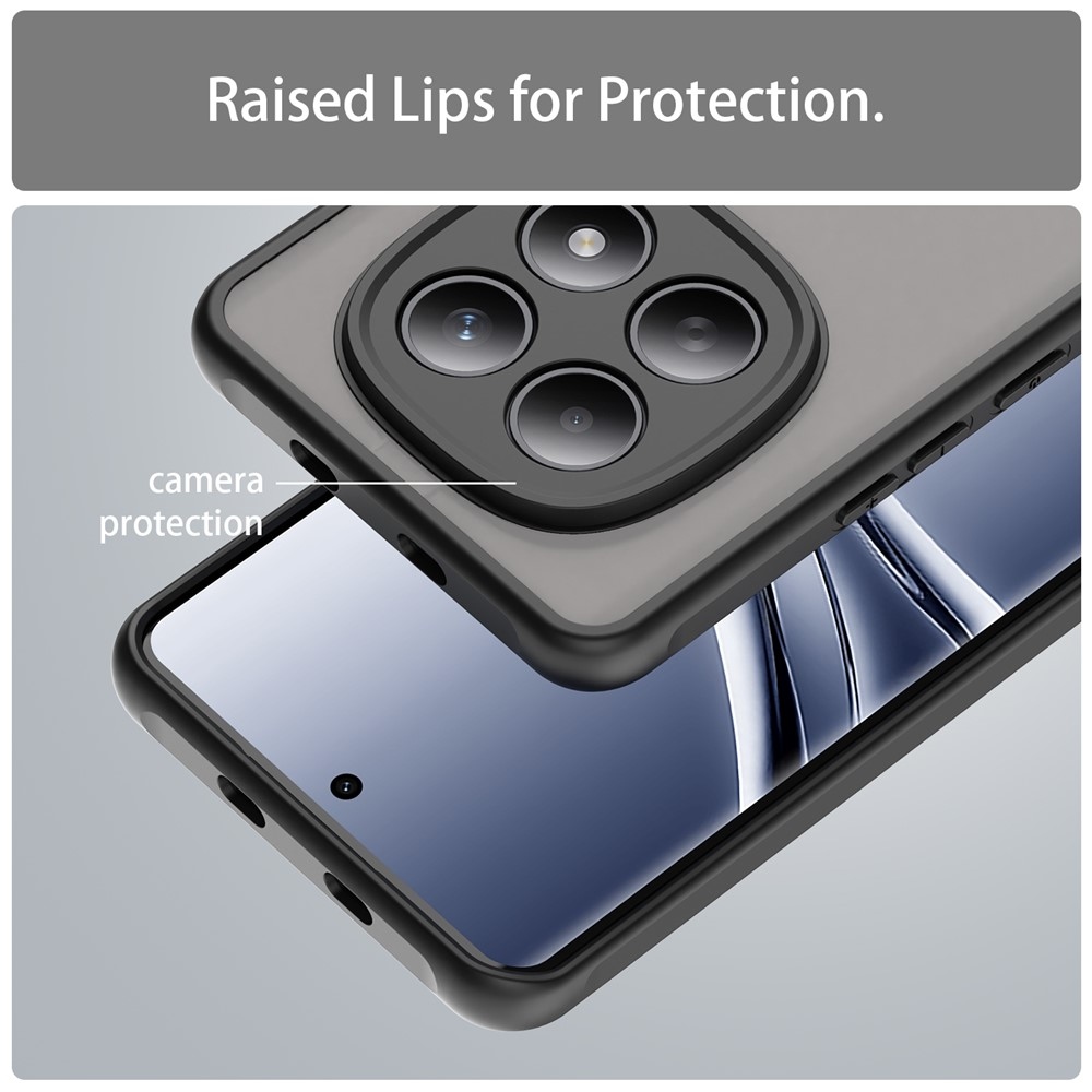 Gél tok kemény hátlappal a Xiaomi Poco M8 5G/Redmi Note 15 5G/Note 15 4G számára - fekete