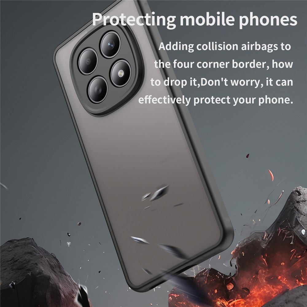 Gél tok kemény hátlappal a Xiaomi Poco M8 5G/Redmi Note 15 5G/Note 15 4G számára - fekete