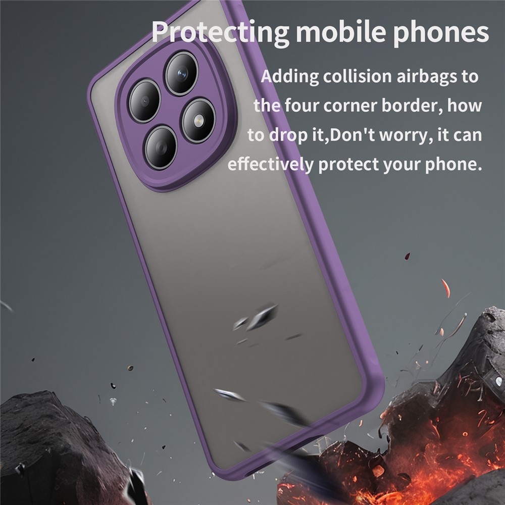 Gél tok kemény hátlappal a Xiaomi Poco M8 5G/Redmi Note 15 5G/Note 15 4G számára - lila