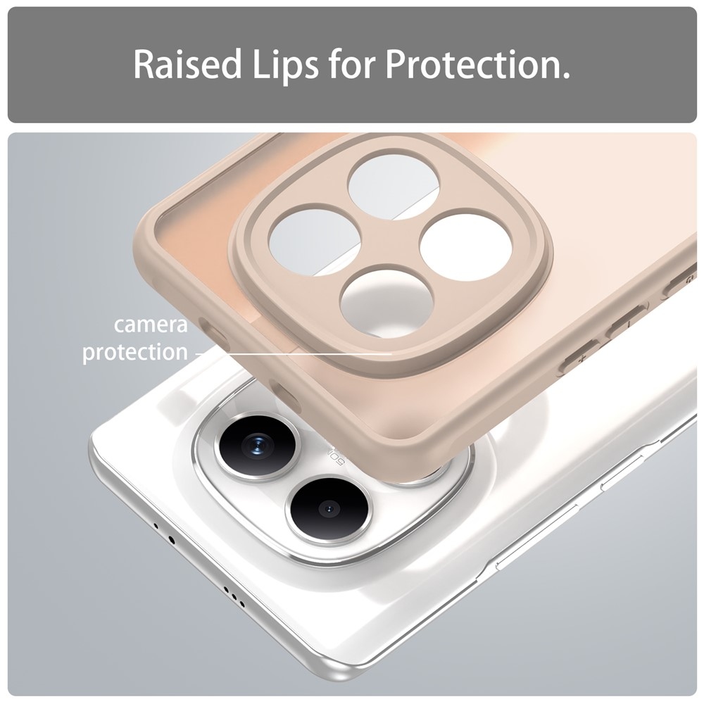 Gél tok kemény hátlappal Xiaomi Poco M8 5G/Redmi Note 15 5G/Note 15 4G - narancssárga