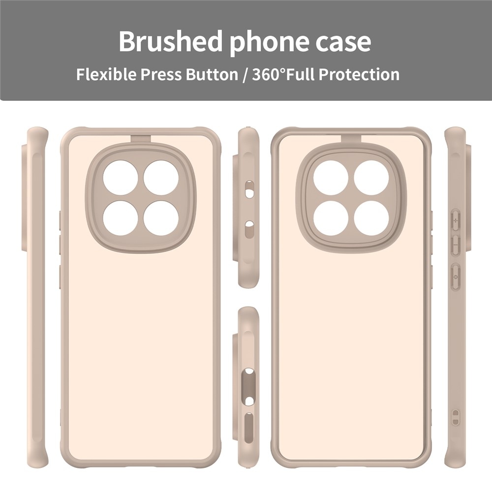 Gél tok kemény hátlappal Xiaomi Poco M8 5G/Redmi Note 15 5G/Note 15 4G - narancssárga