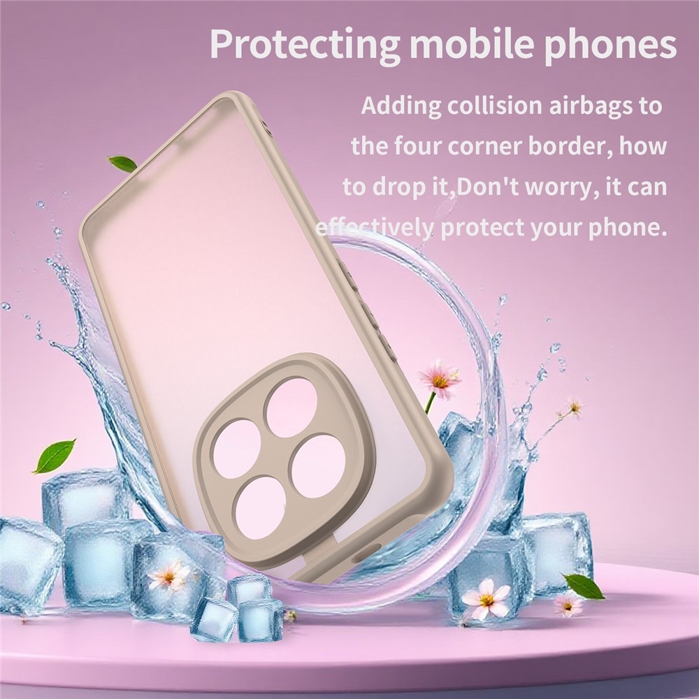 Gél tok kemény hátlappal Xiaomi Poco M8 5G/Redmi Note 15 5G/Note 15 4G - narancssárga