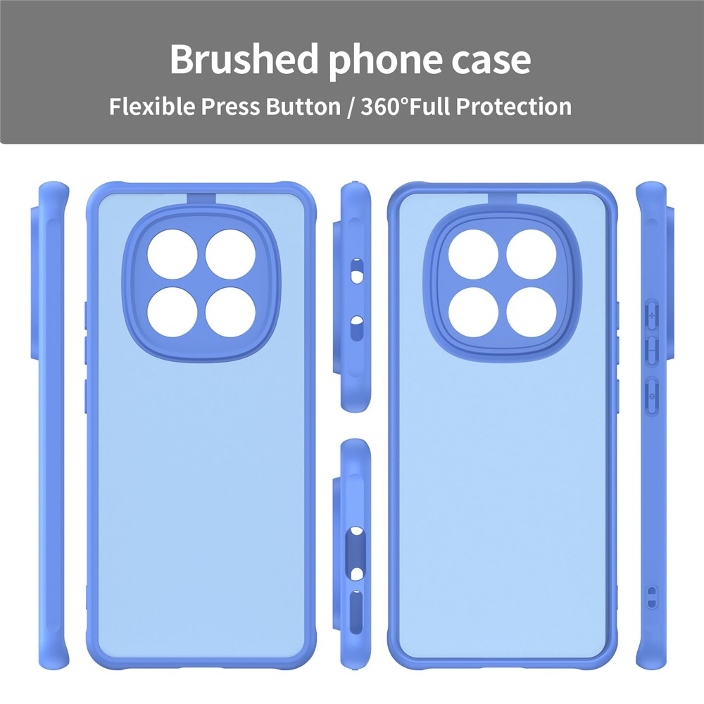 Gél tok kemény hátlappal a Xiaomi Poco M8 5G/Redmi Note 15 5G/Note 15 4G számára - világoskék színben