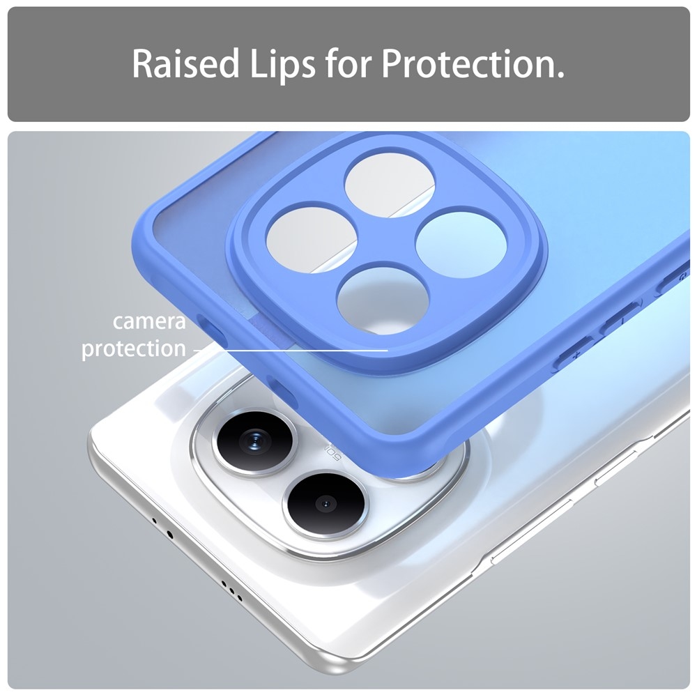 Gél tok kemény hátlappal a Xiaomi Poco M8 5G/Redmi Note 15 5G/Note 15 4G számára - világoskék színben